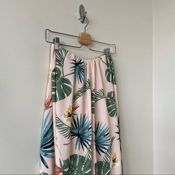 VICI-TROPICAL Leaf Print High Low Summer Skirt (Size:Small) - Picture 6 of 9